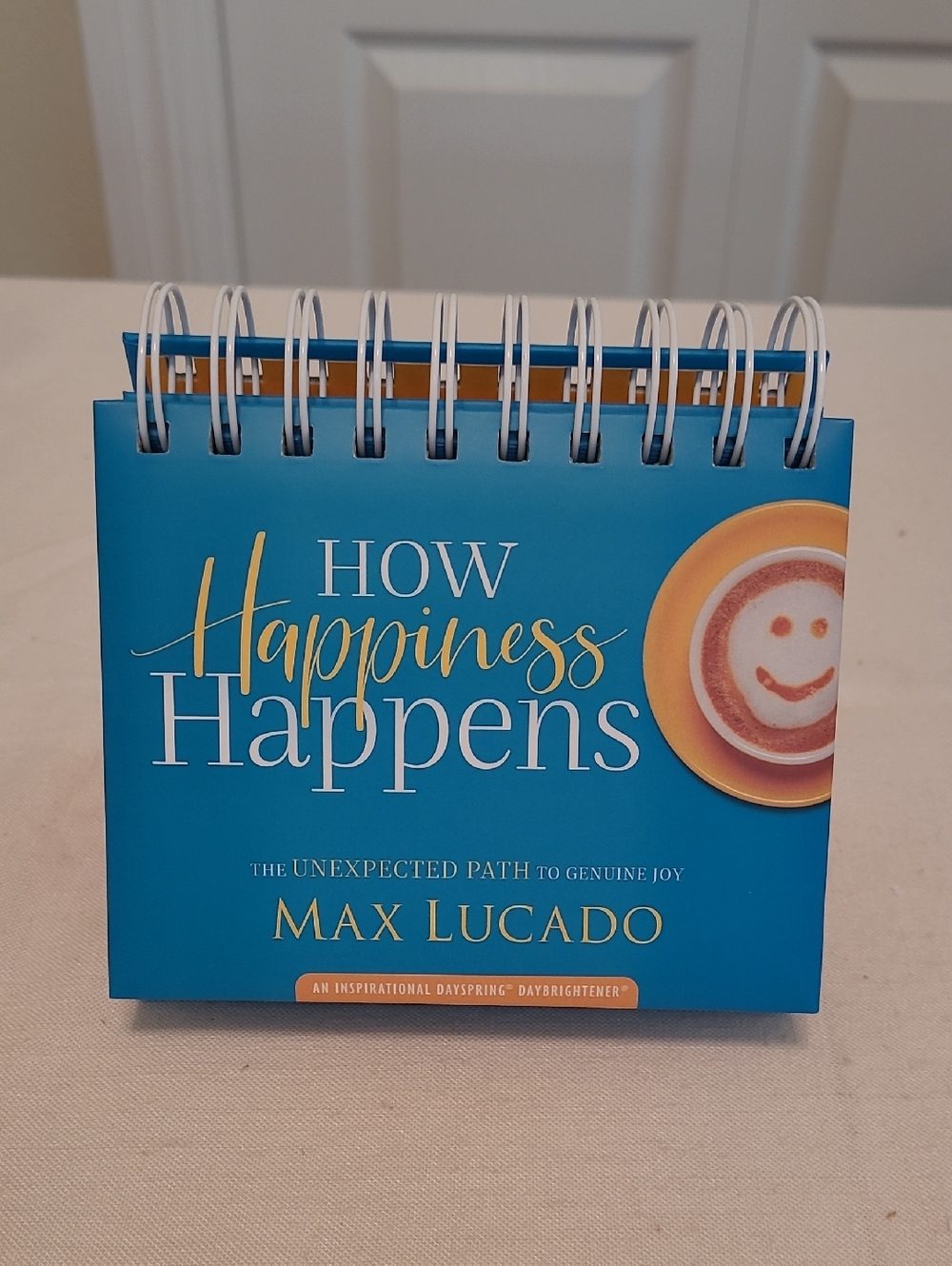 How Happiness Happens by Max Lucado - Blue Desk Flip Calendar